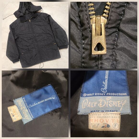 VTG 80s Walt Disney Productions Made In France Mickey Mouse Creation Jacket READ